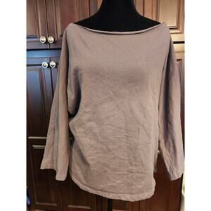 SYNERGY Organic Clothing gray ballet neck yoga light sweatshirt  XL